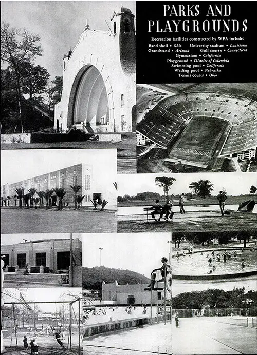 Parks and Playgrounds. Recreation Facilities Constructed by the WPA.