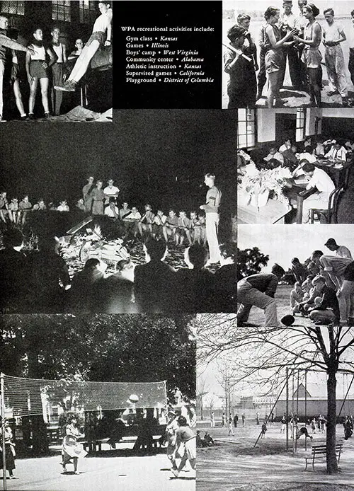 Collage of Additional WPA Recreational Activities Projects.