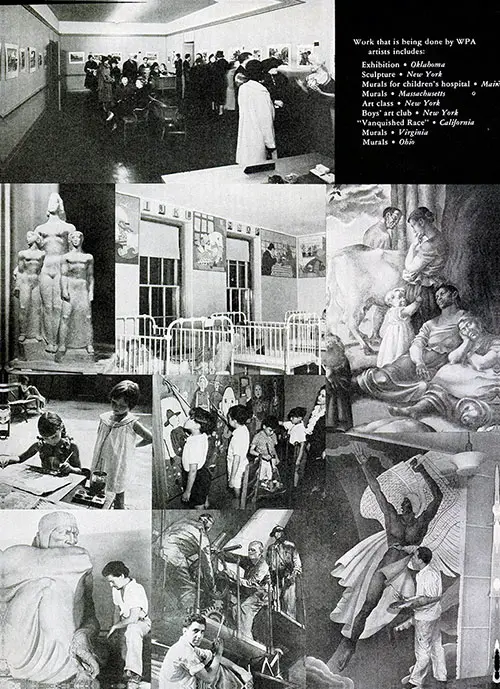 Collage of Additional Work that is Being Done by WPA Artists.
