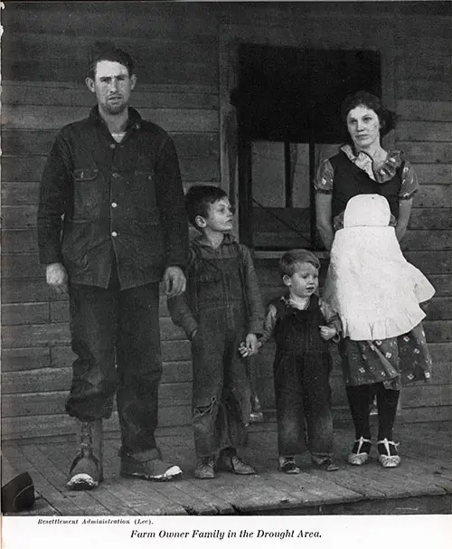 Farm Owner Family in the Drought Area.