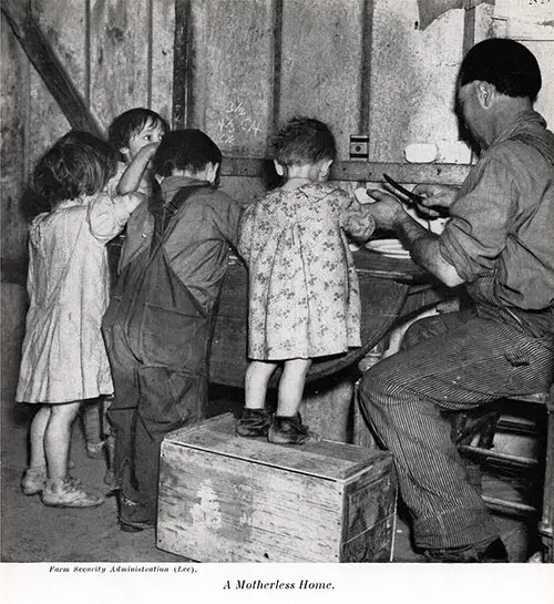 A Motherless Home. Photograph by the Farm Security Administration (Lee).