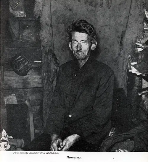 Homeless Man. Photograph from the Farm Security Administration (Rothstein).