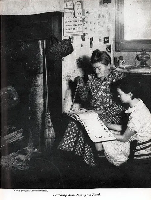 Teaching Aunt Nancy to Read. Photograph by the Works Progress Administration.