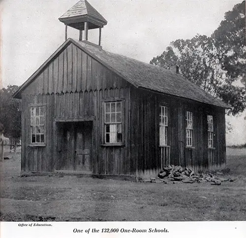 One of the 132,000 One-Room School Houses Across Rural America During the Depression.