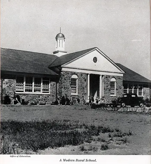 A Modern Rural School. Photograph by the Office of Education.