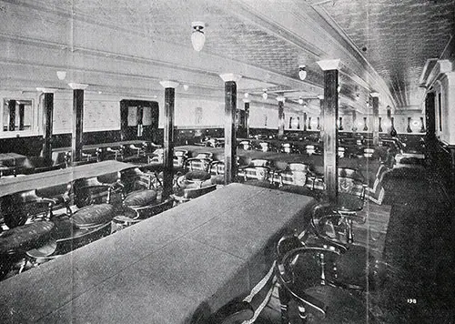 Second Saloon Dining Room on the SS Corsican