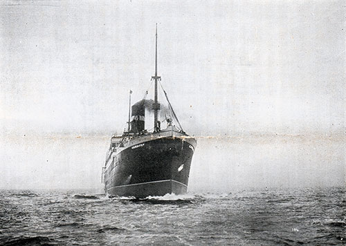 Photo of the SS Corsican on a Journey between Great Britain and Canada. Circa 1908.