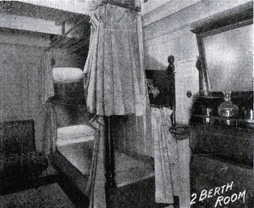Two-Berth Room on an American Line Steamship circa 1907