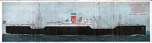 Large Scale Drawing: American Merchant Lines Steamship