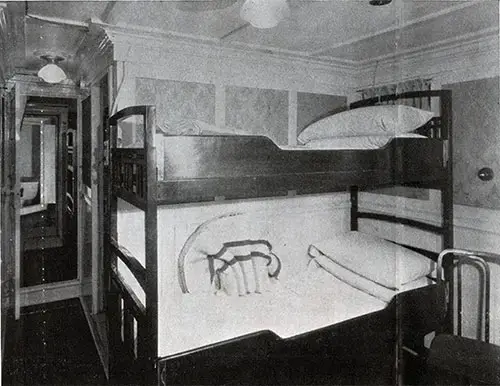 View 2 of a Typical Stateroom on an American Merchant Lines Steamship
