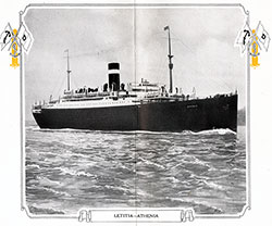 S. S. LETITIA	and S. S. ATHENIA, Both 13,500 Tons