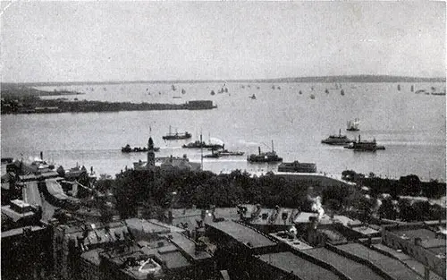 Scene of New York Harbor
