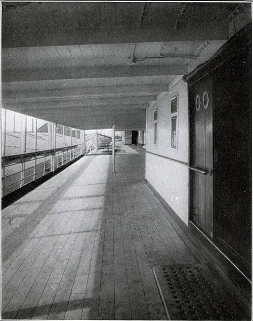 Promenade Deck on an Anchor Line Steamship