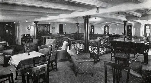 Music Saloon on an Anchor Line Steamship