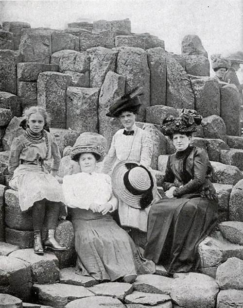 Passengers from an Anchor Line Steamship Stop to Tour the Giant's Causeway.