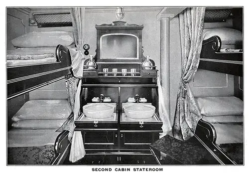 Four-Berth Second Cabin Stateroom Typical on a Steamship of the Anchor Line.
