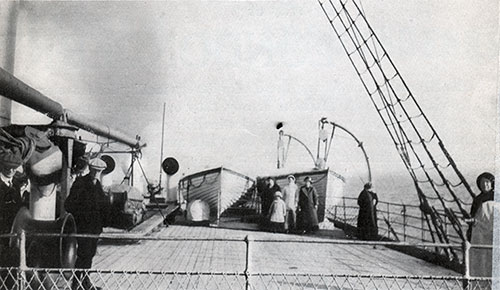 View of the Boat Deck where Second Class Passengers Enjoy Walking About