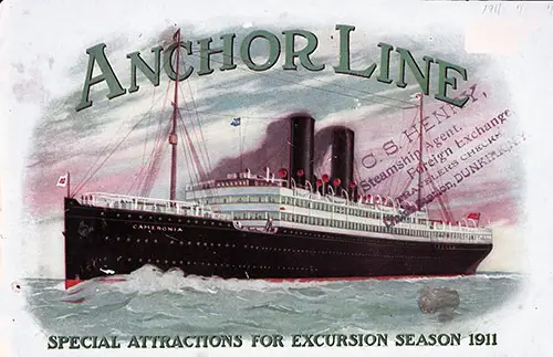 Front Cover, Anchor Line Special Attractions for Excursion Season 1911.