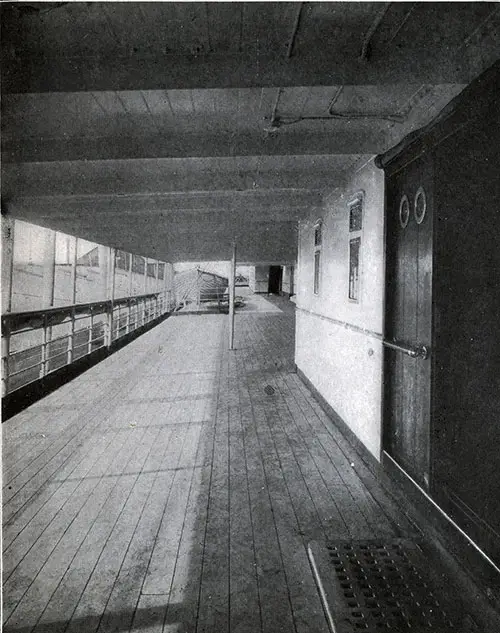 Promenade Deck on an Anchor Line Steamship