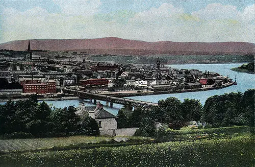 View of Londonderry, Ireland circa 1900