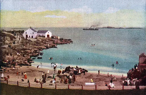 View of the Harbor at Portrush, Ireland circa 1900