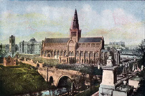View of the Glasgow Cathedral circa 1900