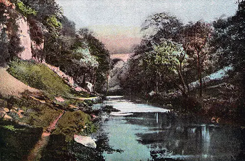 View of Cheedale - Derbyshire circa 1900