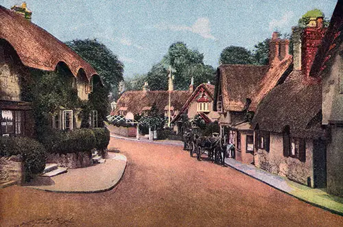 Town of Shanklin on the Isle of Wight circa 1900