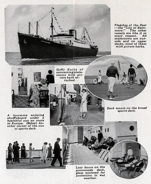 Photo Collage from the Voyages of the Baltimore Mail Line