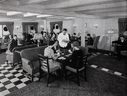 Passenger Lounge on the Promenade Deck of a Baltimore Mail Line Steamship