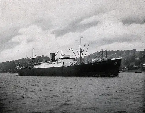 The SS City of Baltimore on the River Elbe Onwards to Hamburg