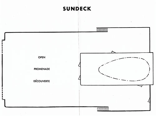 Sundeck Deck Plan Includes Open Promenade
