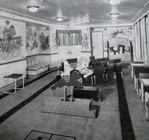 Children's Playroom on the SS Ile de France.