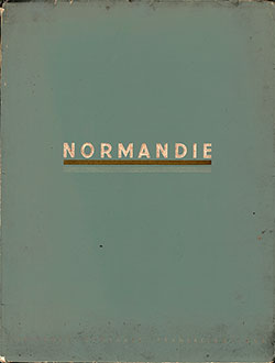 Front Cover of 1937 Booklet "Normandie" from Compagnie Générale Transatlantique - French Line.