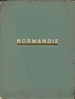 Couverture du livret "Normandie" de 1937 de la Compagnie Générale Transatlantique - French Line.