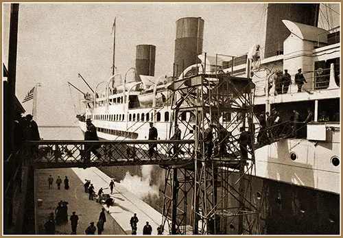 The Steamship "France" of the Compagnie Generale Transatlantique has its first departure for New York (20 April 1912).