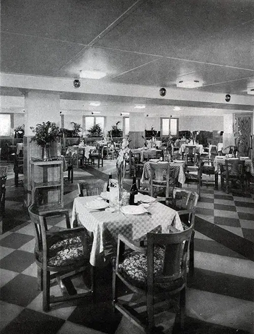 The Spacious Dining Room in Which All Tastes Are Catered to with Smiling Service.