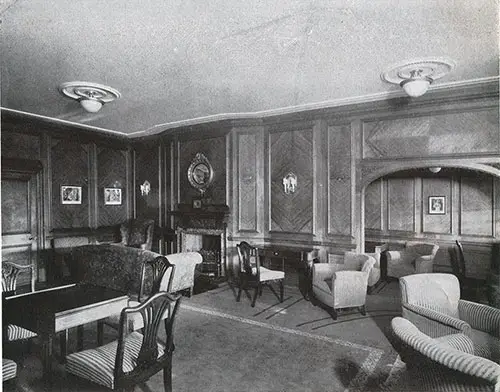Cabin Class Drawing Room on a CPOS Steamship