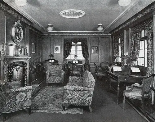 Cabin Class Writing Room on a CPOS Steamship