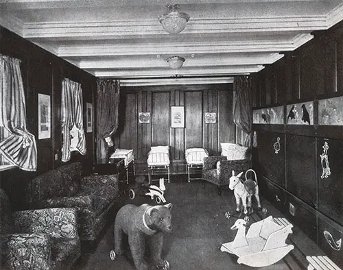 Cabin Class Nursery and Playroom on a CPOS Steamship