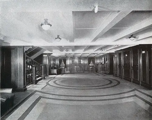 Spacious Entrance Hall for Cabin Class Passengers