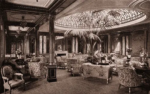 In Its Eighteenth-Century Loveliness, the Lounge Is the High Light of Brilliance on the Mauretania.