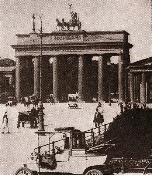 Berlin Means Unter Den Linden to Those Travelers Who Love Broad Highways. Brandenburg Gate Marks the Entrance. Going Abroad, 1923.