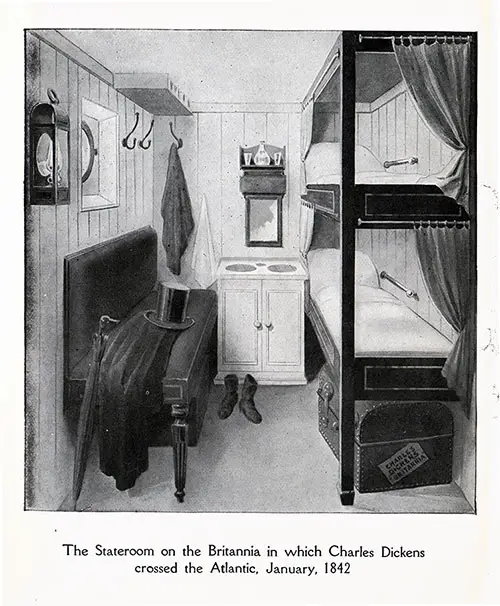 The Stateroom on the Britannia in Which Charles Dickens Crossed the Atlantic During January 1842.