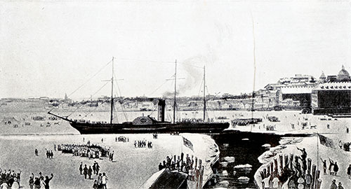 The Britannia in the Ice at Boston in 1844