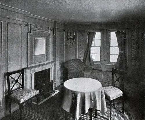 Sitting Room of First Class Private Suite