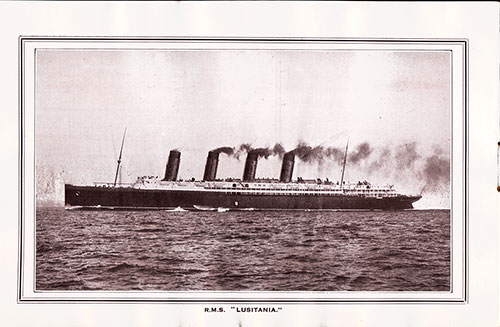 Cunard Line RMS Lusitania (1906).