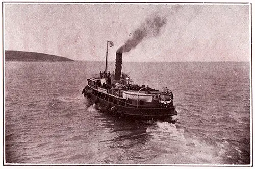 Baggage Tender Transports Passengers between the Steamships and Fishguard.