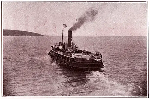 A Baggage Tender Steams from the Liner to Fishguard with Passenger Luggage