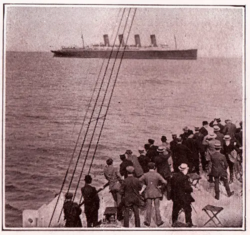 Passengers from the RMS Mauretania Coming Ashore at Fishguard